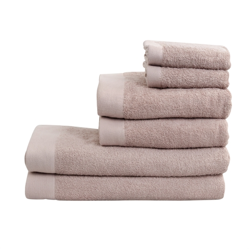 Towel package with 6 pcs. - 100% Soft cotton with high absorbency - Pink towels from Danish By Borg