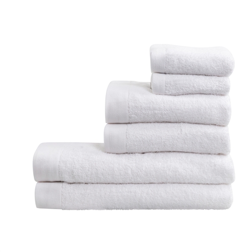 Towel Pack with 6 pcs. - 100% Soft Cotton with High Absorbency - White Towels from Danish By Borg