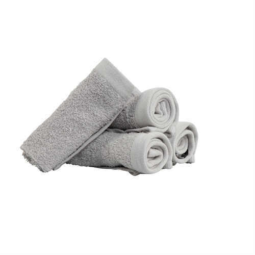 Washcloths 4-pack - 100% Soft cotton with high absorbency - 30x30 cm - Light gray washcloths from Danish By Borg