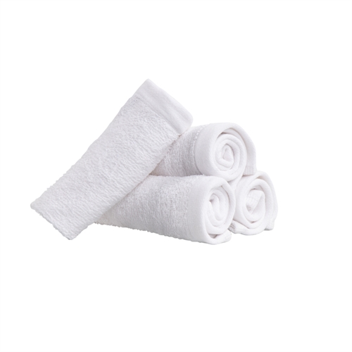 Washcloths 4-pack - 100% Soft cotton with high absorbency - 30x30 cm - White washcloths from Danish By Borg