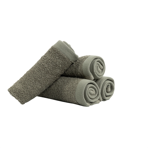 Washcloths 4-pack - 100% Soft cotton with high absorbency - 30x30 cm - Light green washcloths from Danish By Borg