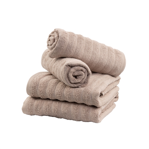 Bath Towels 2 pcs. in 100% combed cotton - Soft sand colored towels 70x140 cm from Borg Living