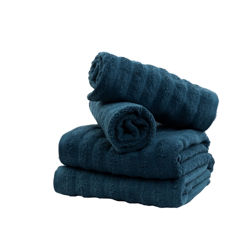 Bath Towels 2 pcs. in 100% combed cotton - Soft blue towels 70x140 cm from Borg Living