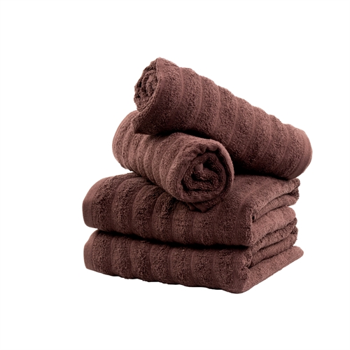 Bath Towels 2 pcs. in 100% combed cotton - Soft brown towels 70x140 cm from Borg Living