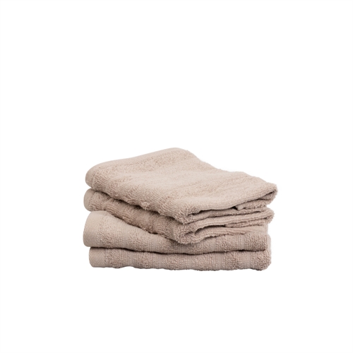 Guest towels 2 pcs. in 100% combed cotton - Soft sand colored towels 30x50 cm from Borg Living