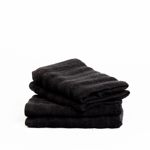 Guest Towels 2 pcs. in 100% combed cotton - Soft black towels 30x50 cm from Borg Living