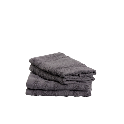 Guest Towels 2 pcs. in 100% combed cotton - Soft dark gray towels 30x50 cm from Borg Living