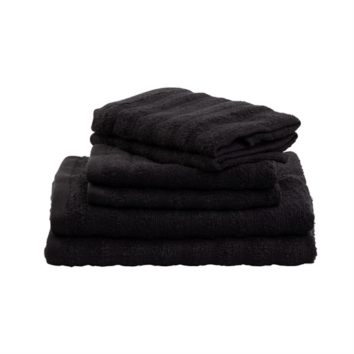 Towels 2 pcs. 100% combed cotton - Soft black towels 50x100 cm from Borg Living