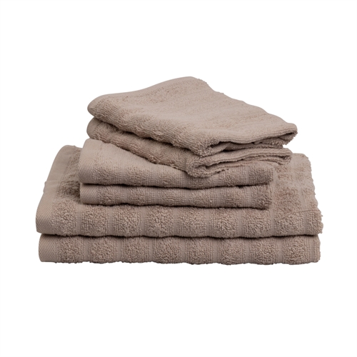 Towels 2 pcs. 100% combed cotton - Soft sand colored towels 50x100 cm from Borg Living
