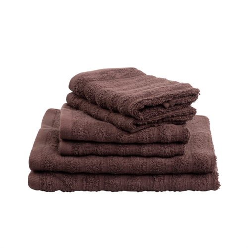 Towels 2 pcs. 100% combed cotton - Soft brown towels 50x100 cm from Borg Living