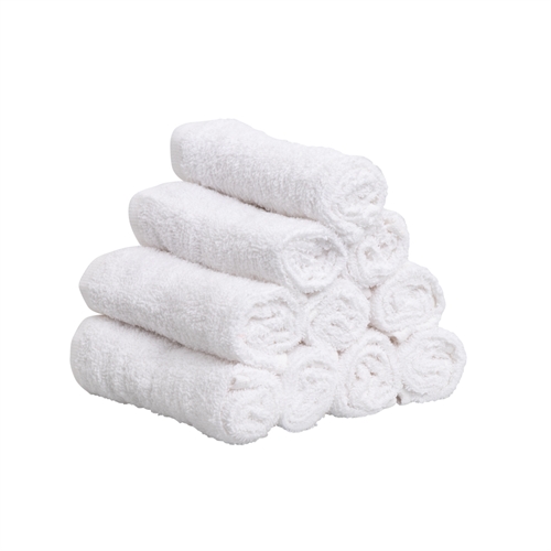 Washcloths 10-pack - 100% Soft cotton with high absorbency - 30x30 cm - White washcloths from IN Style