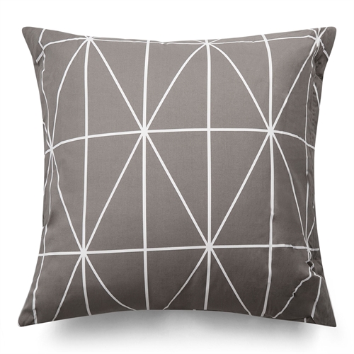 Pillowcase 100% cotton - 60x63 cm - Light grey pillowcase with harlequin pattern - Nordstrand Home duvet cover