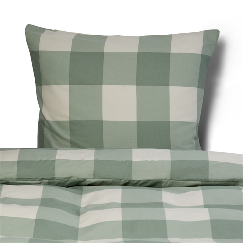 Bedding 100% cotton - 140x200 cm - Green checkered bed set - Nordstrand Home duvet cover