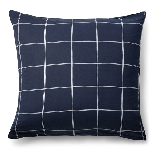 Pillowcase 100% cotton - 60x63 cm - Dark blue pillowcase with white checks  - Nordstrand Home duvet cover