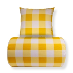 Bedding - 100% cotton - Yellow checked