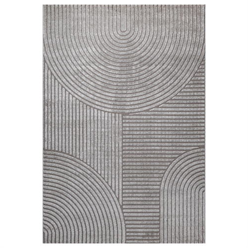 Rug - 160x230 cm - Woven - Grey with pattern - Elio - Nordstrand Home