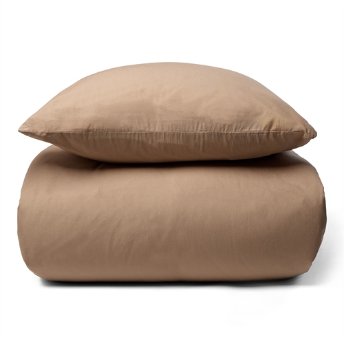 Stonewashed bedding 140x200 cm - 100% Enzyme-washed cotton - Firm Brown - Nordstrand Home bedding set