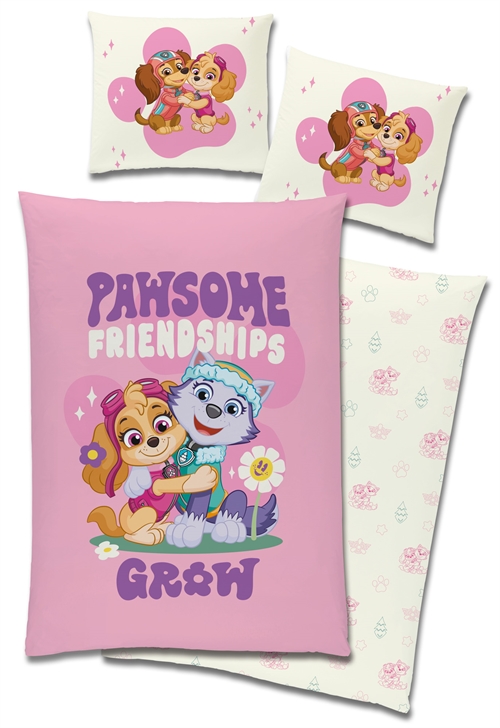 Paw Patrol bedding soft and delightful 100% cotton flannel - 140x200cm - Reversible design