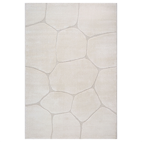 Rug - 140x200 cm - Woven - Cream-colored - Stone pattern - Elio - Nordstrand Home 