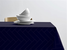 Damask tablecloth - 100% damask-woven cotton - Tiles Södahl - Blue