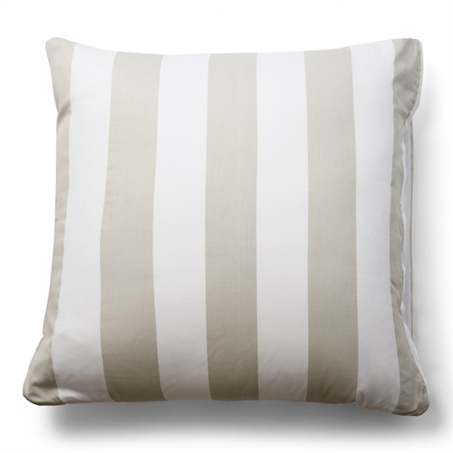 Pillowcase in 100% soft and luxurious cotton satin - 60x63 cm - Grey and white - Nordic Stripe pillowcase from By Night