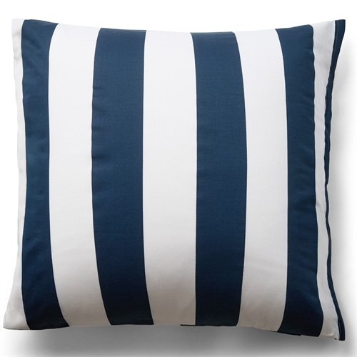 Pillowcase in 100% soft and luxurious cotton satin - 60x63 cm - Blue and white - Nordic Stripe pillowcase from By Night