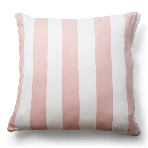 Pillowcase in 100% soft and luxurious cotton satin - 60x63 cm - Light pink and white - Nordic Stripe pillowcase from By Night