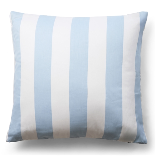 Pillowcase in 100% soft and luxurious cotton satin - 60x63 cm - Light blue and white - Nordic Stripe pillowcase from By Night