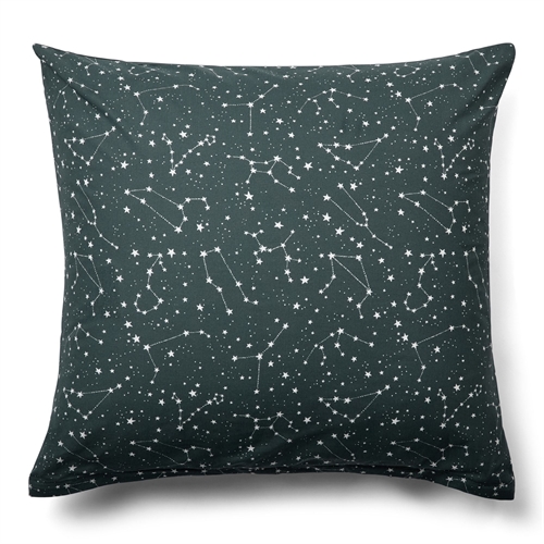Pillowcase - 60x63 cm - Pillowcase in 100% cotton - Zodiac green - Constellation - Borg Living