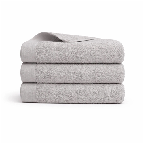 Cotton towel - 100% cotton - Guest towel 40x60 cm - Poppy - Light gray