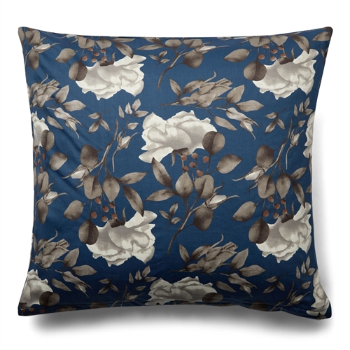 Pillowcase 60x63 cm - 100% Soft cotton satin - Blossom blue - By Night