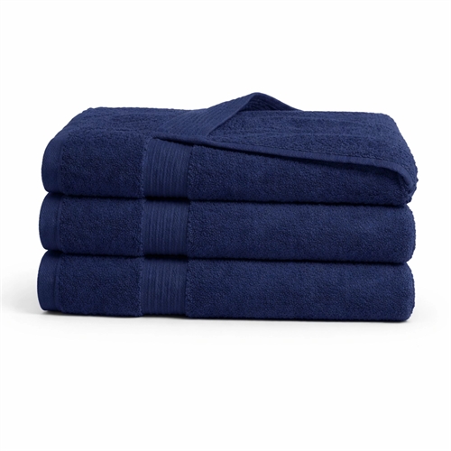 Bamboo towel - 50x100 cm - Bamboo/cotton - Dark blue