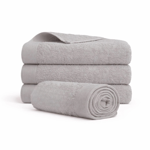 Cotton towel - 100% cotton - 50x100 cm - Poppy - Light gray