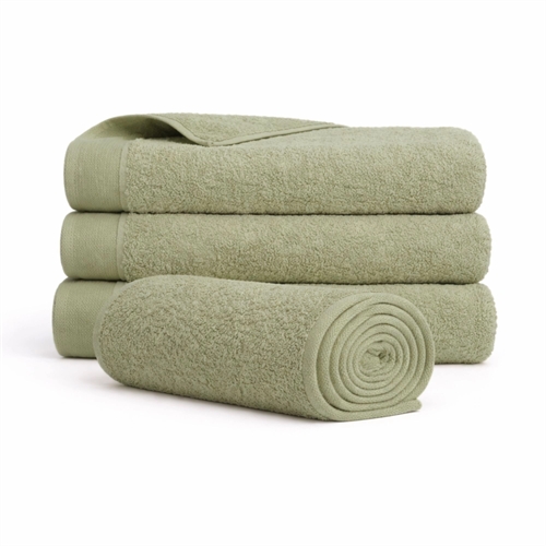 Cotton towel - 100% cotton - 50x100 cm - Poppy - Light green