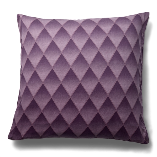 Pillowcase in 100% soft and luxurious cotton satin - 60x63 cm - Harlequin pattern in a beautiful purple colour - Pillowcase from By Night