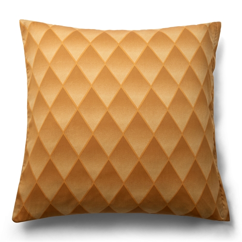 Pillowcase in 100% soft and luxurious cotton satin - 60x63 cm - Harlequin pattern in a beautiful orange colour - Pillowcase from By Night