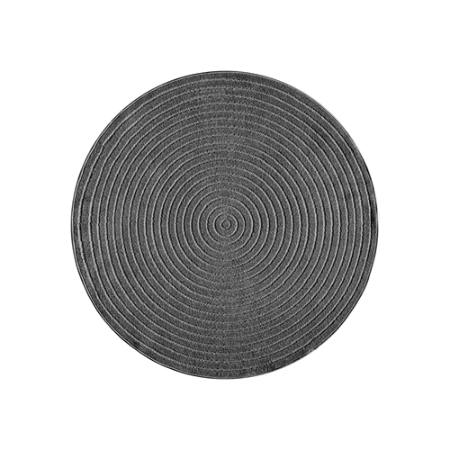 Round floor rug - Ø 160 cm - Woven - Gray with pattern - Tenerife - Nordstrand Home