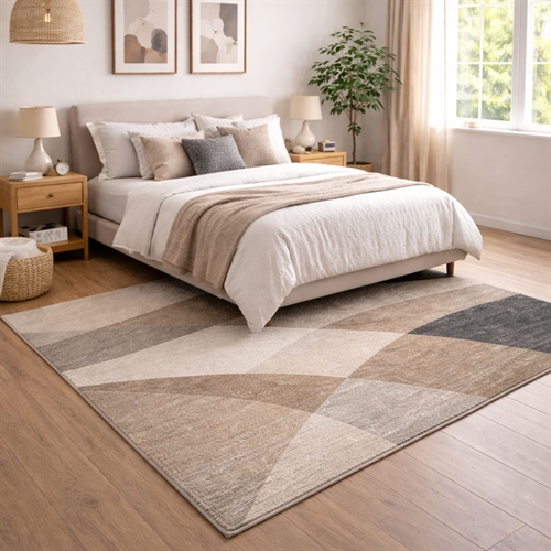 Rug - 140x200 cm - Beige with pattern - Thales - Nordstrand Home