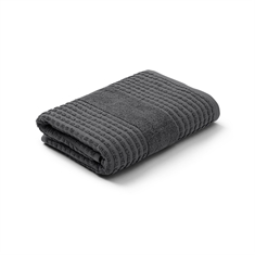 JUNA towel - 100% organic cotton - Check dark gray