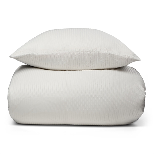 Seersucker bedding - Microfiber bed set - 140x200 cm - White crepe bed linen from IN Style