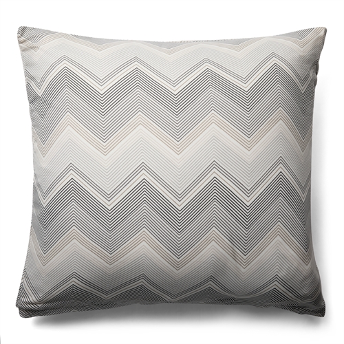 Pillowcase 60x63 cm - Gray zig zag patterned pillowcase - Microfiber pillowcase - IN Style