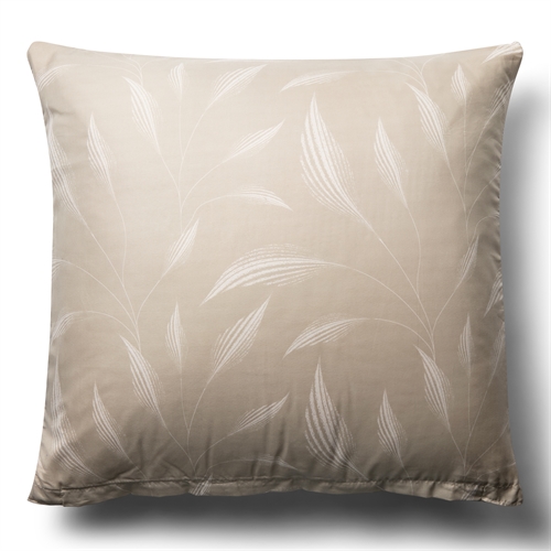 Pillowcase 60x63 cm - Beige pillowcase with leaves - Microfiber pillowcase - IN Style