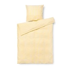 JUNA bedding 140x200 cm - 100% organic cotton - Seersucker bedding yellow
