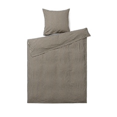 JUNA bedding 140x200 cm - 100% organic cotton - Seersucker bedding black
