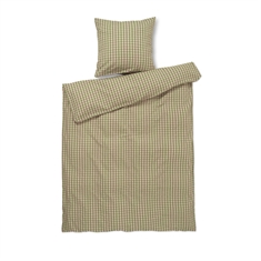 JUNA bedding 140x200 cm - 100% organic cotton - Seersucker bedding, green