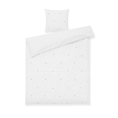 JUNA bedding - 100% organic cotton - Daisy white with embroidered flowers