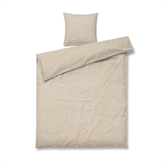 JUNA bedding - 100% organic cotton - Daisy sand with embroidered flowers