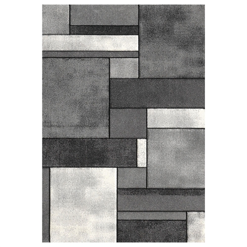 Rug - 120x170 cm - Gray with pattern - Brilliance - Nordstrand Home
