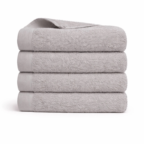 Cotton towel - 100% cotton - Bath towel 70x140 cm - Poppy - Light grey