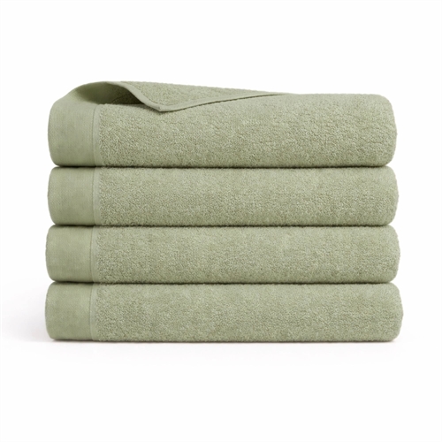 Cotton towel - 100% cotton - Bath sheet 100x150 cm - Poppy - Light green